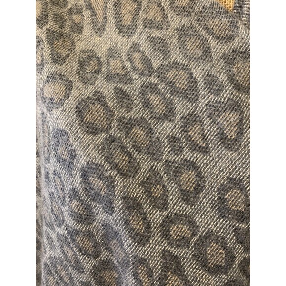 Woolrich Womens Open Front Sleeveless Leopard Print Shawl Frail Hem One Size - Picture 7 of 9